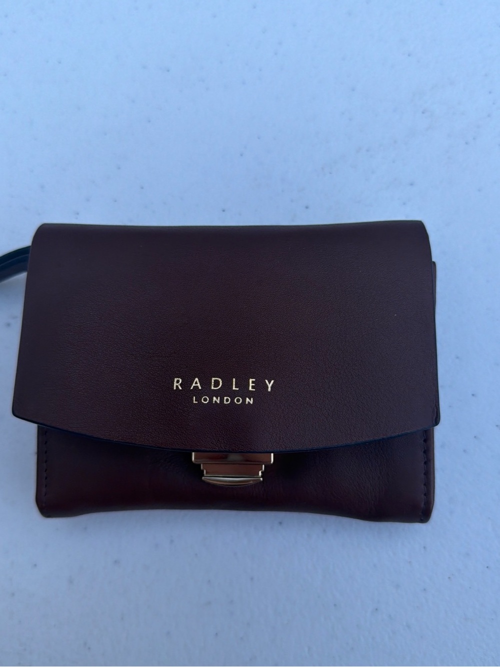 RADLEY LONDON Dark Brown Leather Crossbody Bag with Gold Hardware